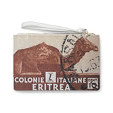 Camel Stamp Clutch Bag
