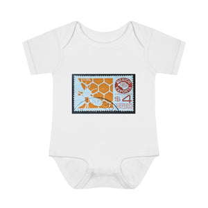 Honey Comb Stamp Baby Onesie