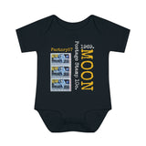 Space, First Man on the Moon 1969 Postage Stamp - Infant Baby Rib Bodysuit 0M - 24Mo