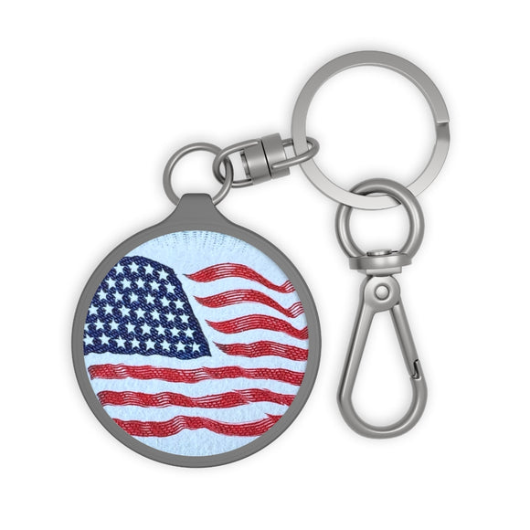 American Flag Keyring