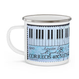 Piano Keys Stamp Enamel Mug
