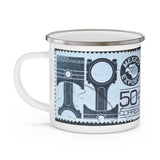 Piston Car Parts Stamp Enamel Mug