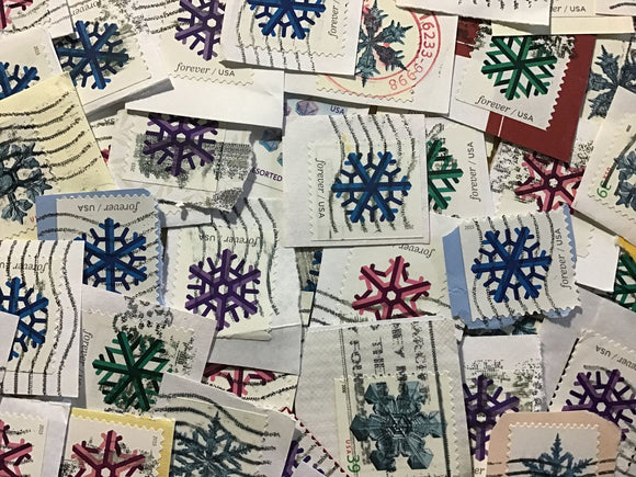50 snowflake postage stamps – Factory57