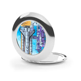 Spaceship Rocket Compact Travel Mirror