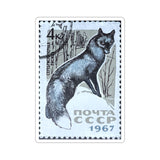 Black Fox Stamp Sticker