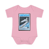 Space Shuttle Stamp Baby Onesie