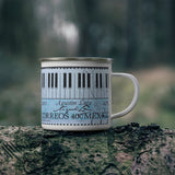 Piano Keys Stamp Enamel Mug