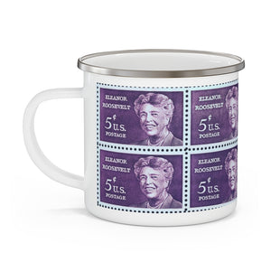 Eleanore Roosevelt Stamp Enamel Mug