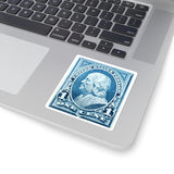 Benjamin Franklin Blue Stamp Sticker