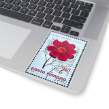 Red Flower Stamp Sticker