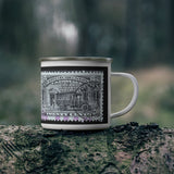 Special Delivery Black Stamp Enamel Mug