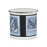 Microscope Stamp Enamel Mug