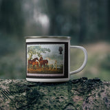 Wild Horses Stamp Enamel Mug