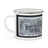Special Delivery Black Stamp Enamel Mug