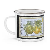 Lemon Citrus Stamp Enamel Mug