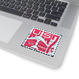 Red Air Mail Stamp Sticker