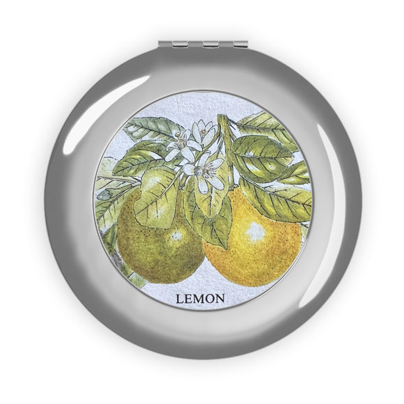 Lemon Citrus Compact Travel Mirror