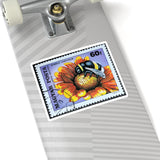 Bee on Flower Stamp Sticker