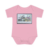 Dinosaur Stamp Baby Onesie