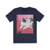 Black and White Cat Stamp T-shirt