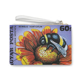 Bee on a Flower Clutch Bag