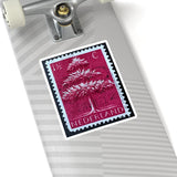 Maroon Tree Stamp Sticker