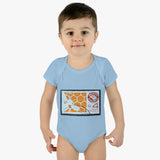 Honey Comb Stamp Baby Onesie