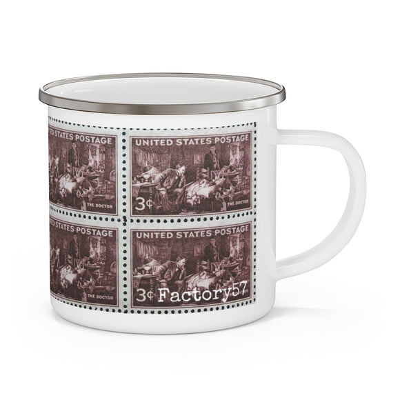 Doctor Stamp Enamel Mug