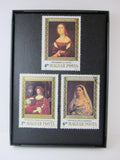 Victorian Women Paintings Framed Postage Stamp Art