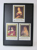 Victorian Women Paintings Framed Postage Stamp Art