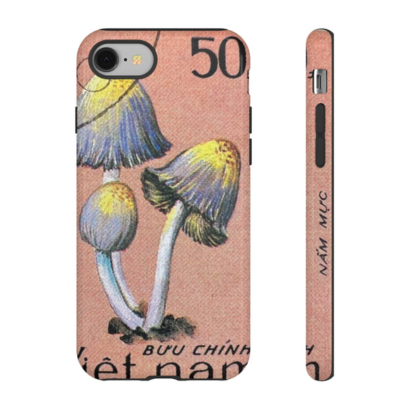 Mushrooms Vintage Postage Stamp - Tough Phone Case