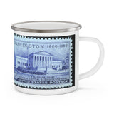 U.S. Supreme Court 1950 USA Vintage Postage Stamp Enamel Camping Mug