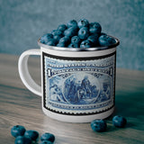 Columbus Blue 1492 Stamp Enamel Mug