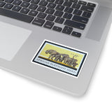 Elephant Herd Stamp Sticker