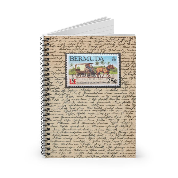 Horse & Carriage Stamp Spiral Notebook