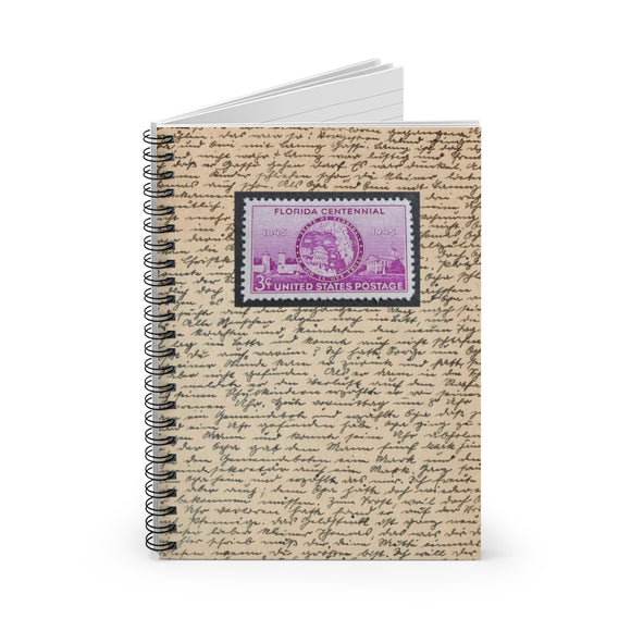 Florida Stamp Spiral Notebook