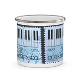 Piano Keys Stamp Enamel Mug