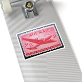 Air Mail Plane Red Stamp Sticker
