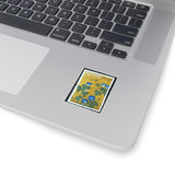 Blue Flowers Stamp Sticker