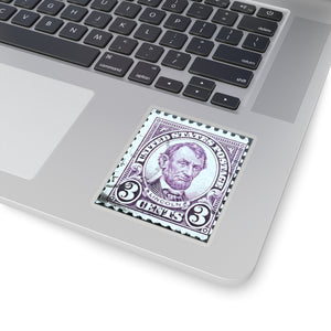 Purple Lincoln Stamp Sticker