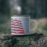 US Flag Enamel Mug
