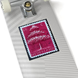 Maroon Tree Stamp Sticker