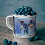Imperial Penguin - Romania Vintage Postage Stamp Enamel Camping Mug