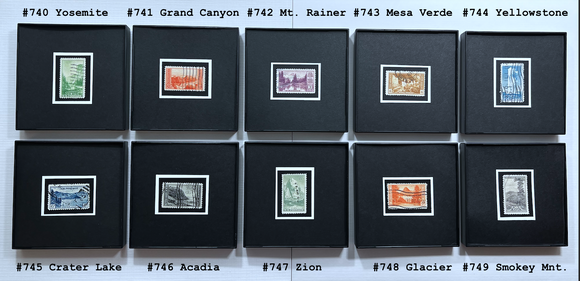 1933 National Park Series Framed Stamps - Wholesale