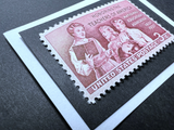 Teacher 1957 Framed Stamp