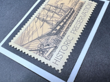 Charles Morgan Ship 1971 Framed #1441