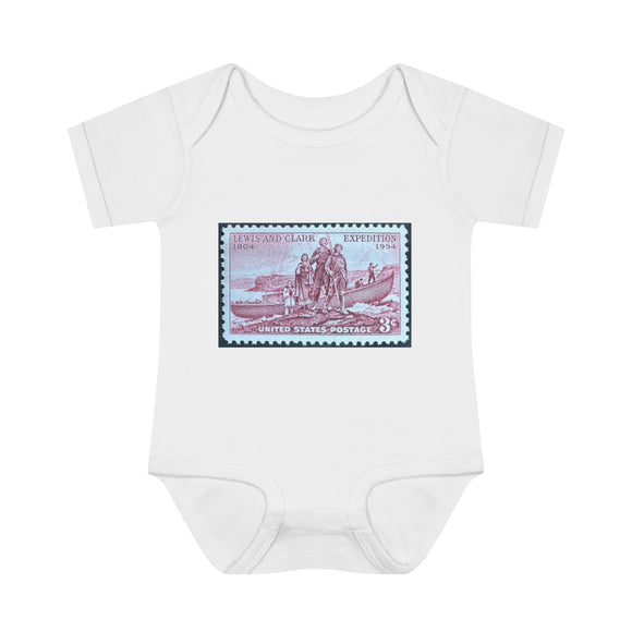 Lewis & Clark Stamp Baby Onesie