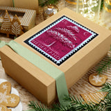 Maroon Tree Stamp Sticker