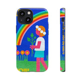 Rainbow Flower Tough Phone Case