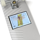 Dragonfly Insect Vintage Postage Stamp Sticker
